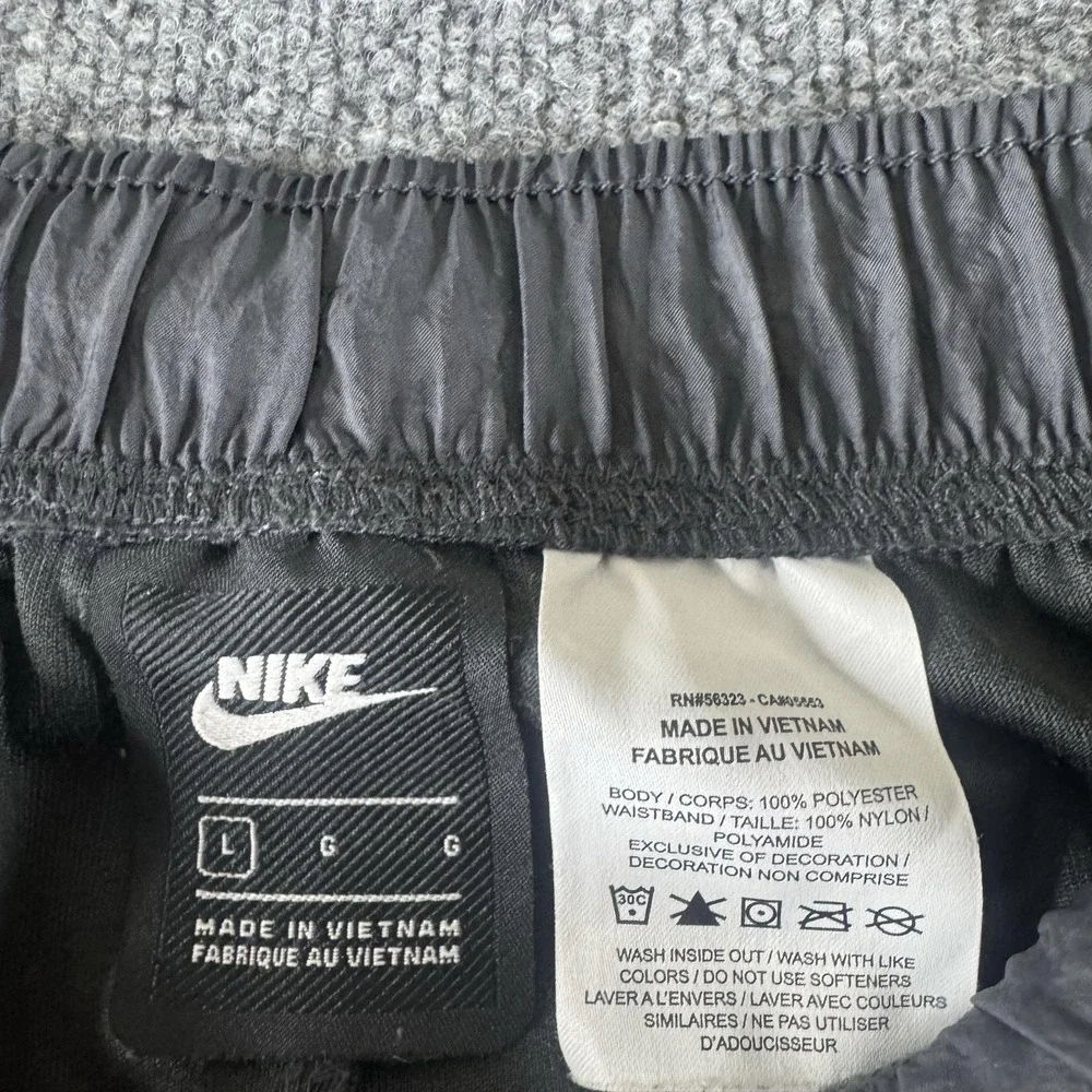 Nike Jogger Pants Mens L Blue Knit Colorblock Elastic Waist Pockets NSW Patch